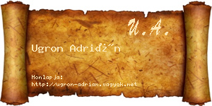 Ugron Adrián névjegykártya